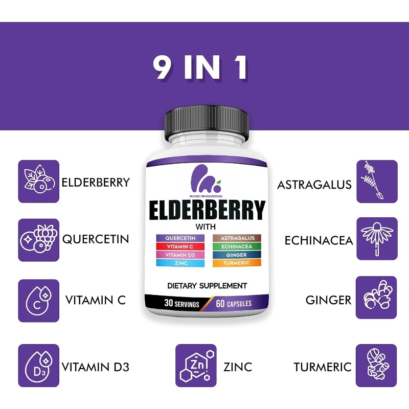 Elderberry Extract Capsules Co - огляд і ціна Echinacea