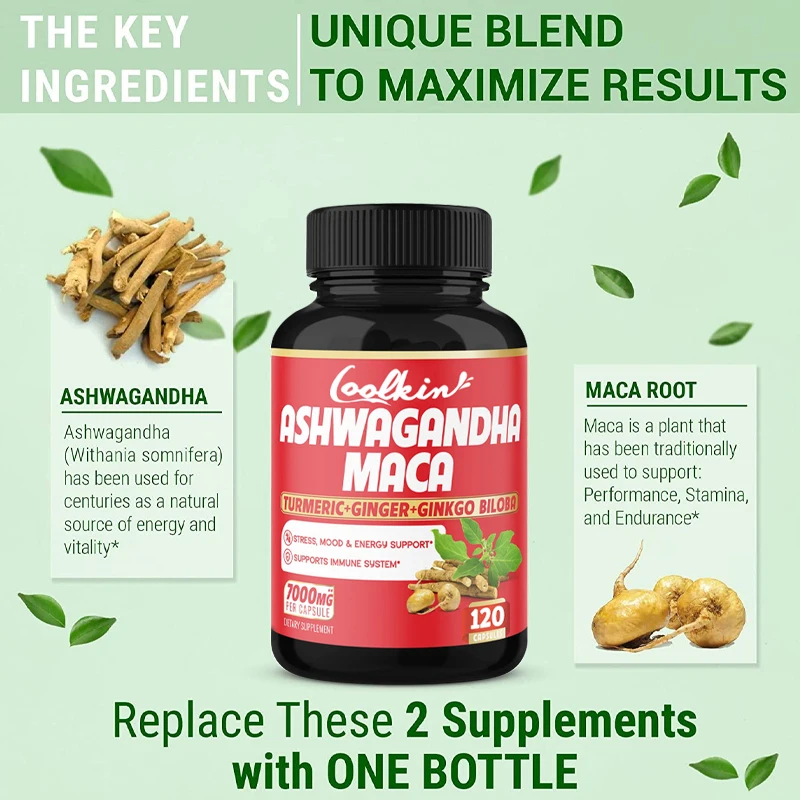 Ashwagandha and Maca Capsules  - огляд і ціна Ginger Tea