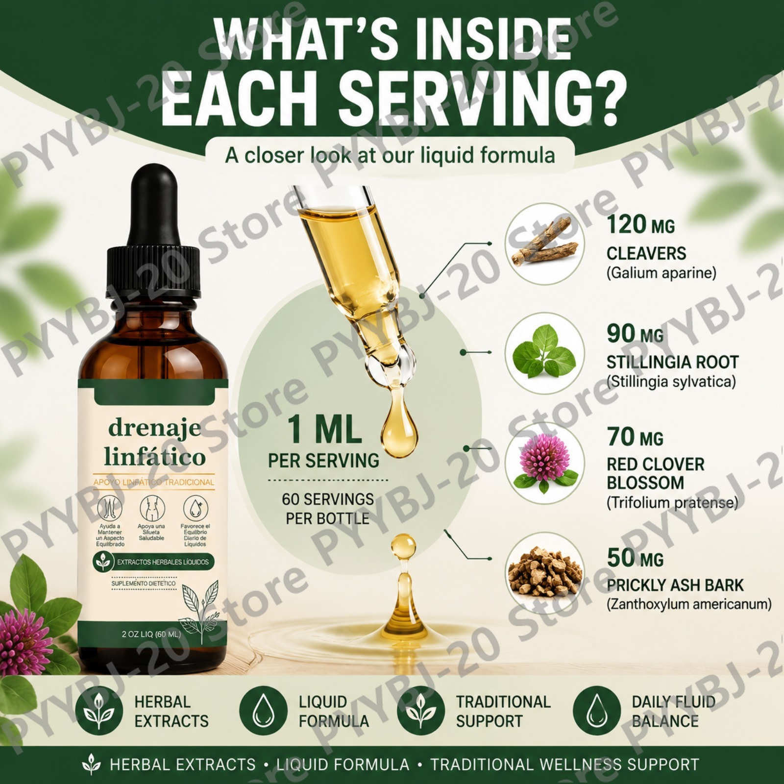 Herbal Lymphatic Support Liqui - огляд і ціна Herbal Supplement